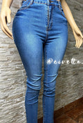 Jeans push Up skinny azul