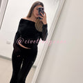 Blusa negra con transparencia