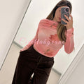 Blusa con transparencia