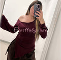 Blusa asimétrica larga