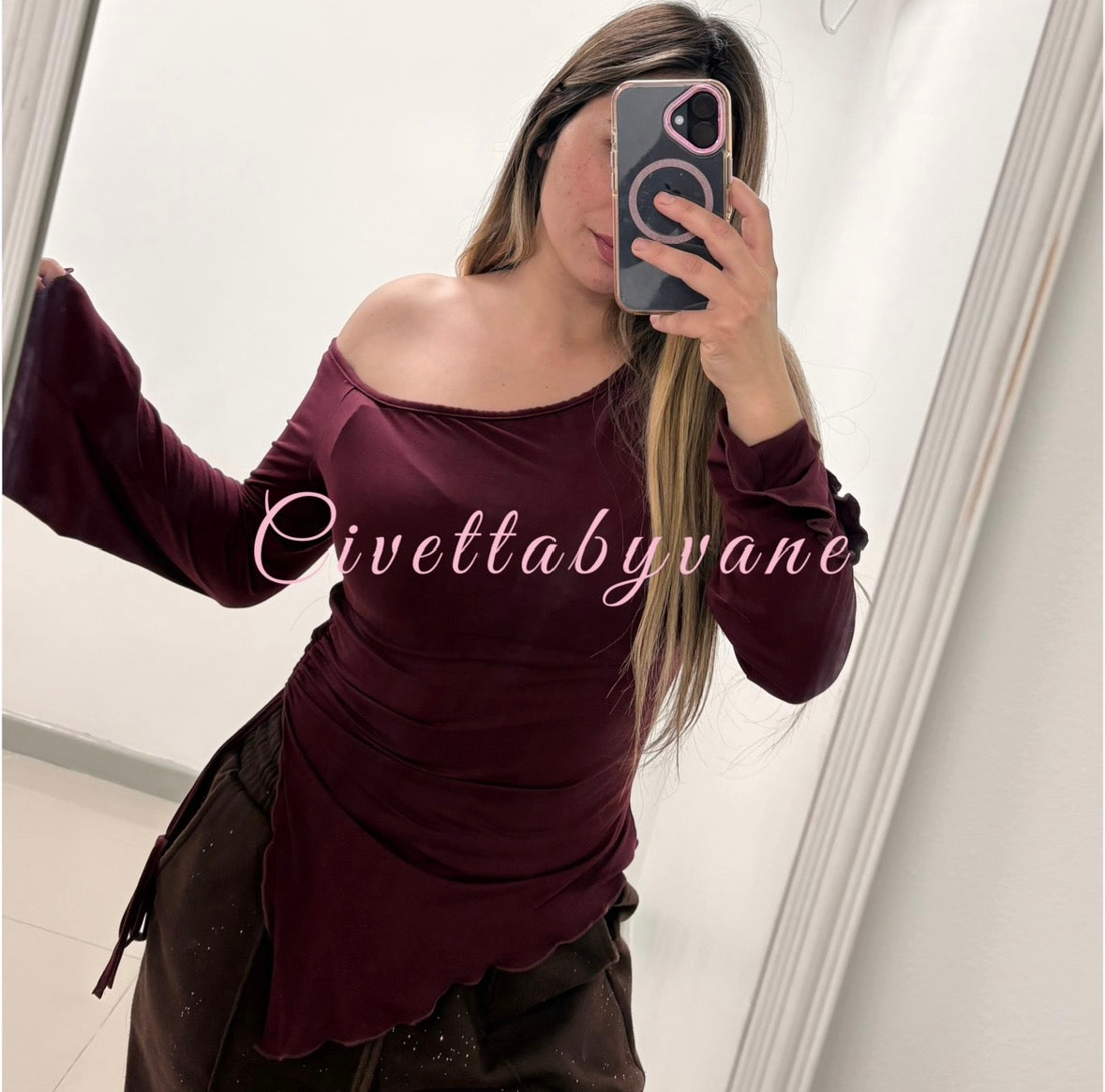 Blusa asimétrica larga